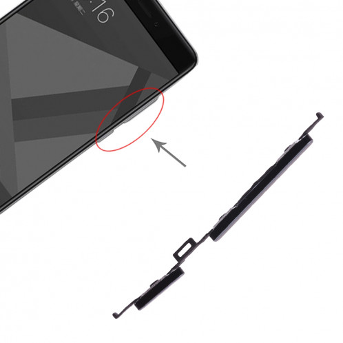 Bouton d'alimentation et bouton de contrôle du volume pour Xiaomi Redmi Note 4X (Noir) SH076B1111-35