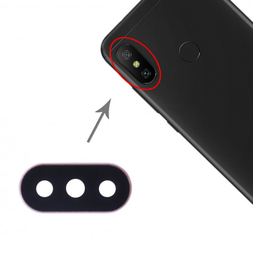 Cache-objectif d'appareil photo pour Xiaomi Redmi 6 Pro / MI A2 Lite (or) SH381J744-35