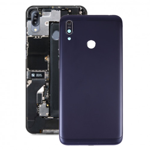Coque arrière de batterie avec objectif photo pour Asus Zenfone Max M2 ZB633KL ZB632KL (bleu foncé) SH95DL147-36