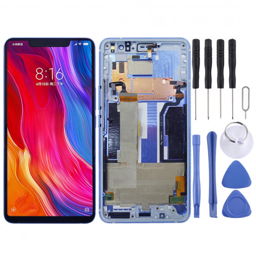 Ecran LCD et numériseur Assemblage complet avec cadre pour Xiaomi Mi 8 SE (bleu) SH409L738-35