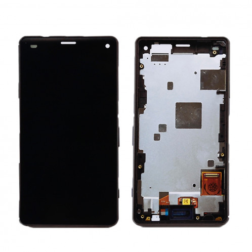 iPartsAcheter pour Sony Xperia Z3 Mini Compact Écran LCD + Écran Tactile Digitizer Assemblée avec Cadre (Noir) SI457B393-37