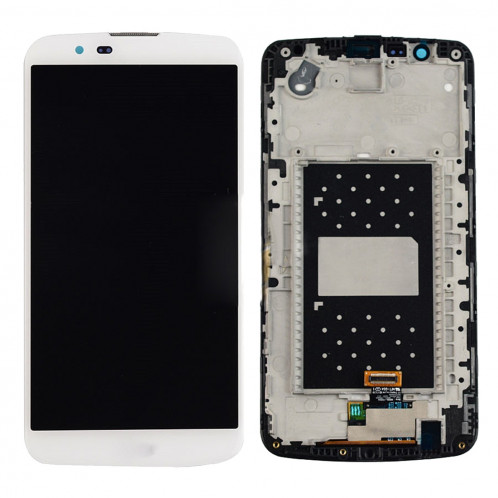 iPartsAcheter pour LG K10 écran LCD + écran tactile numériseur avec cadre (blanc) SI502W287-33