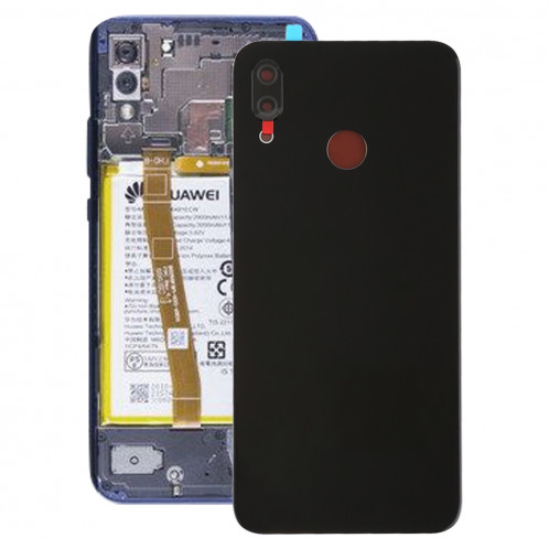 Couverture arrière avec objectif d'appareil photo (d'origine) pour Huawei P20 Lite / Nova 3e (noir) SH58BL293-36