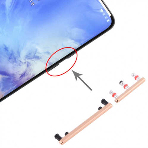 Pour le bouton d'alimentation et le bouton de contrôle du volume OnePlus 7 Pro (or) SH630J458-35