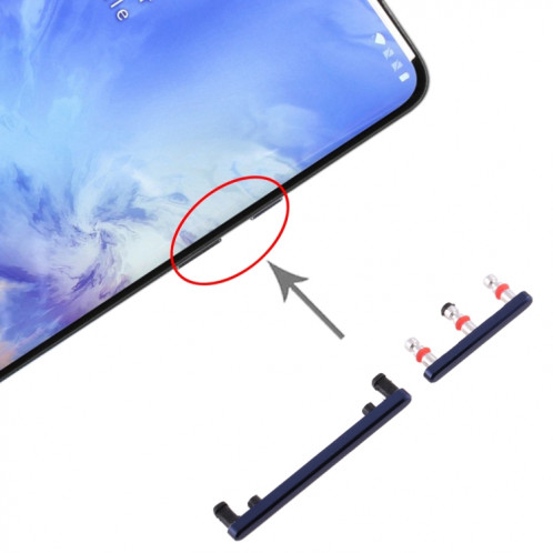 Pour le bouton d'alimentation et le bouton de contrôle du volume OnePlus 7 Pro (bleu) SH630L1026-35