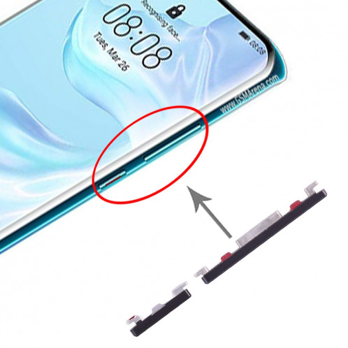 Bouton d'alimentation et bouton de contrôle du volume pour Huawei P30 Pro (Noir) SH642B911-35