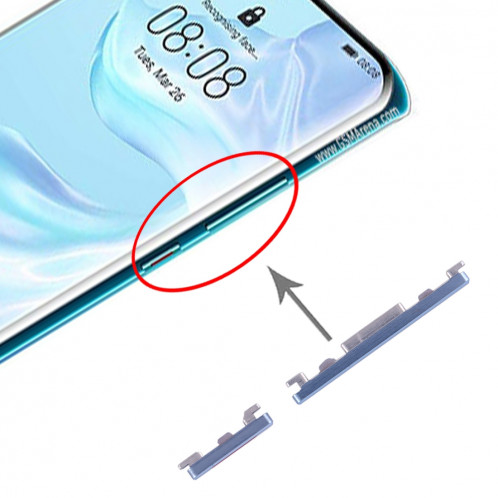 Bouton d'alimentation et bouton de contrôle du volume pour Huawei P30 Pro (cristal de respiration) SH42BC764-35