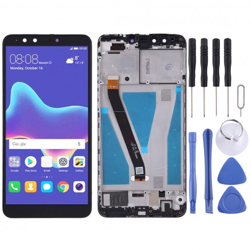 Ecran LCD et assemblée complète du numériseur avec cadre pour Huawei Enjoy 8 Plus (Noir) SH94BL712-36