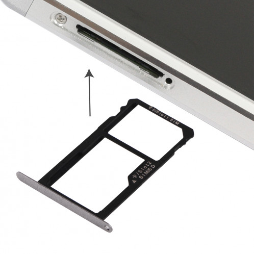 iPartsBuy Huawei Honor 7 Nano carte SIM plateau + nano carte SIM / Micro SD (gris) SI981H785-34