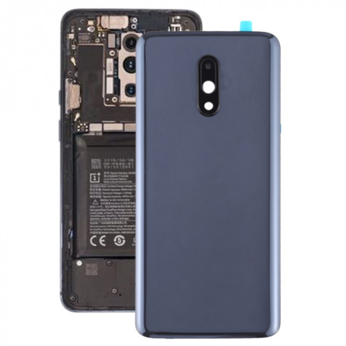 Pour OnePlus 7 Couvercle arrière de batterie d'origine avec couvercle d'objectif d'appareil photo (gris) SH22HL507-36