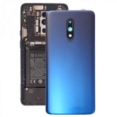Pour OnePlus 7 Couvercle arrière de batterie d'origine avec couvercle d'objectif d'appareil photo (Bleu) SH22LL257-36