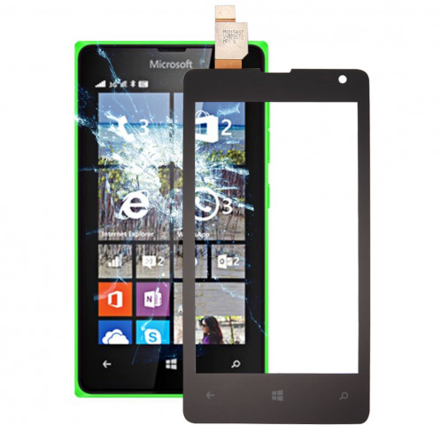iPartsBuy pour Microsoft Lumia 435 écran tactile Digitizer Assemblée (Noir) SI53BL1486-36