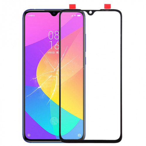 Écran avant en verre externe pour Xiaomi Mi CC9e / Mi A3 (noir) SH620B918-36