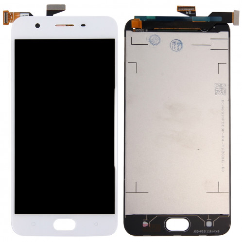 iPartsBuy OPPO A57 LCD écran + écran tactile Digitizer Assemblée (blanc) SI672W799-36