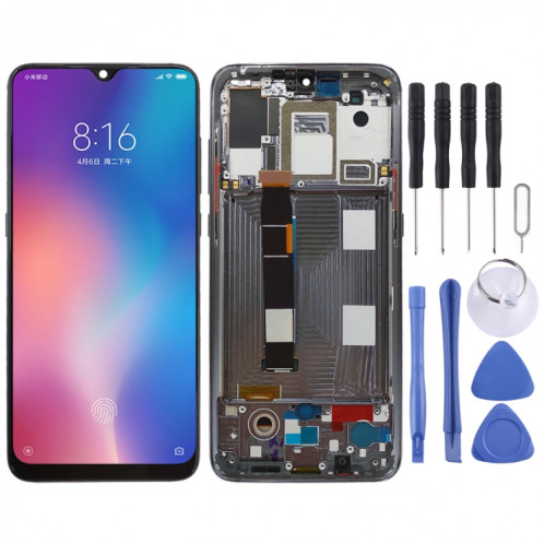 Écran LCD et numériseur complet avec cadre pour Xiaomi Mi 9 (noir) SH731B42-36