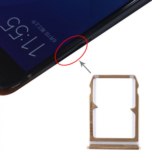 Plateau pour carte SIM + Plateau pour carte SIM pour Xiaomi Mi 6 (Or) SH072J1772-35