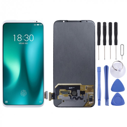 Écran LCD d'origine pour Meizu 16S Pro avec assemblage complet du numériseur (blanc) SH181W668-36