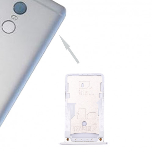 iPartsBuy Xiaomi Redmi Note 4 SIM et carte SIM / TF Plateau (Argent) SI221S1885-35