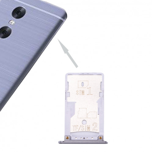 iPartsBuy Xiaomi Redmi Pro Carte SIM et SIM / TF Plateau (Gris) SI222H772-35