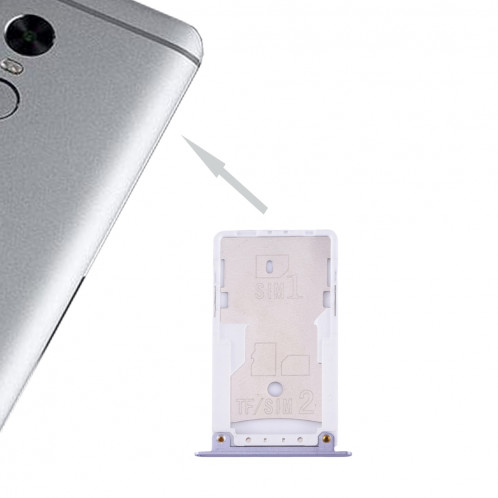 iPartsBuy Xiaomi Redmi Note 4X carte SIM et SIM / TF Plateau (Gris) SI224H1539-35