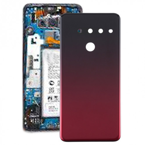 Cache arrière de la batterie pour LG G8 ThinQ / G820 G820N G820QM7, version KR (rouge) SH05RL1348-36