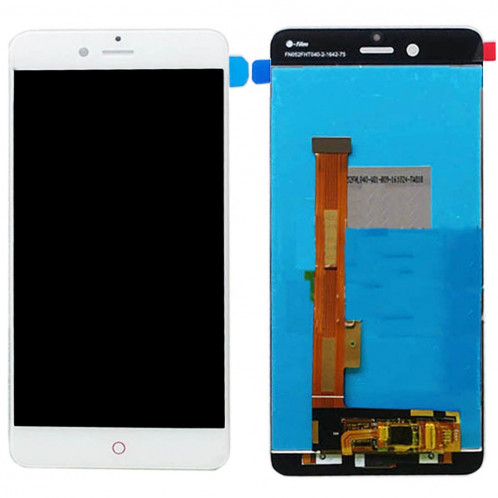 iPartsAcheter ZTE Nubia Z17 Mini / NX569J / NX569H écran LCD + écran tactile Digitizer Assemblée (Blanc) SI402W1353-34