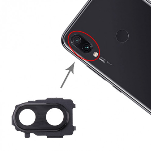 Lunette arrière de l'appareil photo pour Xiaomi Redmi Note 7 Pro / Redmi Note 7 (Noir) SH535B710-35