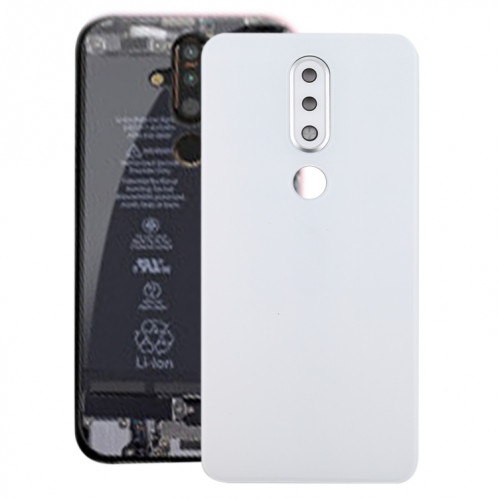Cache arrière de batterie avec objectif d'appareil photo pour Nokia X6 (2018) / 6.1 Plus TA-1099 (Blanc) SH19WL124-36