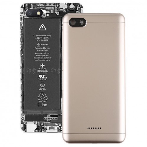 Coque Arrière avec Touches Latérales pour Xiaomi Redmi 6A (Or) SH34JL626-36