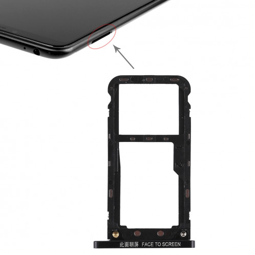 Bac à carte SIM pour Xiaomi Mi Max 3 (Noir) SH938B1627-35