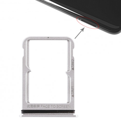 Double support de carte SIM pour Xiaomi Mi 8 (Argent) SH953S698-35