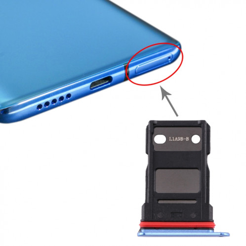 Pour plateau de carte SIM unique OnePlus 7T (bleu) SH015L1887-35