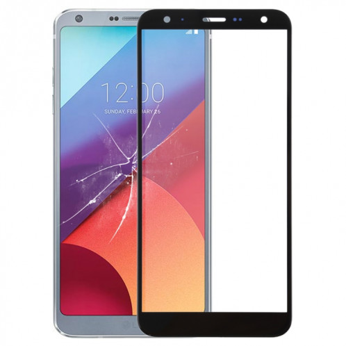 Lentille en verre extérieur de l'écran avant pour LG G6 H870 H870DS H873 H872 LS993 VS998 US997 (noir) SH074B1371-36