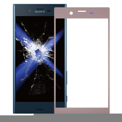 iPartsAcheter pour Sony Xperia XZ Lentille extérieure en verre (Rose Gold) SI3RGL1298-36