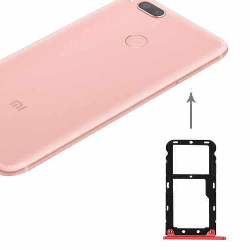 iPartsBuy Xiaomi Mi 5X Carte SIM et SIM / TF Plateau (Rouge) SI269R1748-35