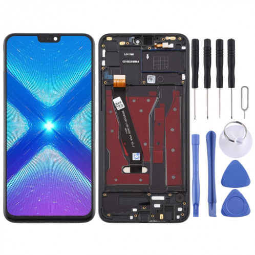Écran LCD et numériseur complet avec cadre pour Huawei Honor 8X (noir) SH276B358-36
