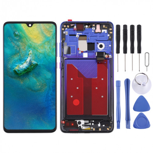 Écran LCD et numériseur complet avec cadre pour Huawei Mate 20 (bleu) SH281L898-36