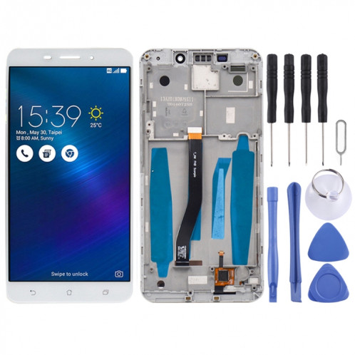 Écran LCD et numériseur complet avec cadre pour Asus ZenFone 3 Laser ZC551KL Z01BD (blanc) SH350W1790-34