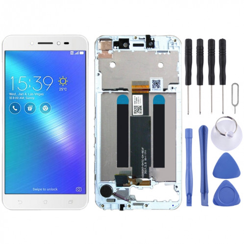 Écran LCD et numériseur complet avec cadre pour Asus ZenFone Live ZB501KL X00FD A007 (blanc) SH352W828-34
