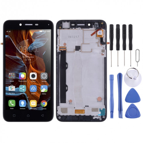 Écran LCD OEM pour Lenovo Vibe K5 Plus A6020A46 A6020l36 A6020l37 Assemblage complet du numériseur avec cadre (Noir) SH357B1192-34