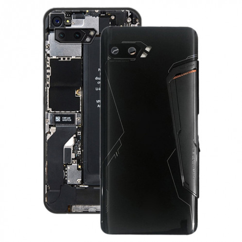 Cache arrière pour Asus ROG Phone II ZS660KL I001D I001DA I001DE (noir) SH371B342-34