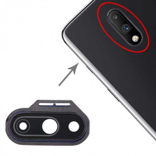 Pour le couvercle d'objectif d'appareil photo d'origine OnePlus 7 (bleu) SH439L67-35