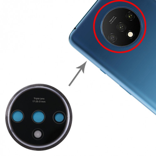 Pour le cache d'objectif d'appareil photo d'origine OnePlus 7T (argent) SH440S776-35