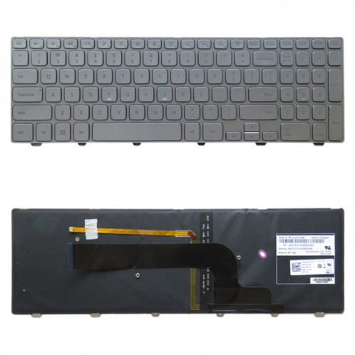 Clavier version américaine avec rétroéclairage du clavier pour DELL Inspiron 15 7000 Series 7537 P36F SH5453192-33