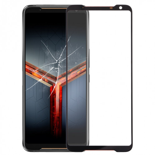 Ecran Avant Lentille Extérieure en Verre pour Asus ROG Phone II ZS660KL (Noir) SH482B101-36