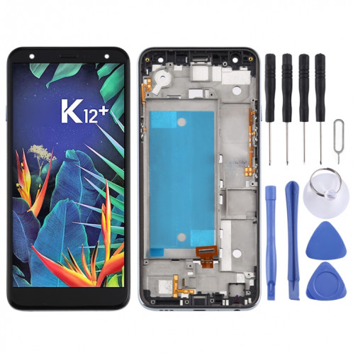 Écran LCD TFT pour LG K40 LMX420 / X4 2019 / K12 Plus, Double SIM avec numériseur complet (Noir) SH832B905-36
