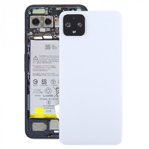 Couvercle arrière de la batterie avec couvercle de l'objectif de l'appareil photo pour Google Pixel 4XL (blanc) SH57WL1284-36