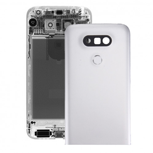 iPartsAcheter pour LG G5 Couverture Arrière en Métal avec Lentille de Caméra Arrière et Bouton d'Empreinte Digitale (Argent) SI12SL1656-36