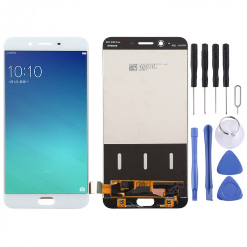 Écran LCD d'origine et assemblage complet de numériseur pour OPPO R11 Plus (blanc) SH027W864-36