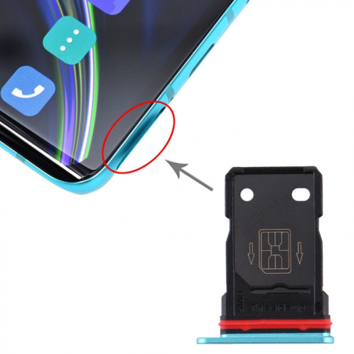 Pour OnePlus 8 Plateau de carte SIM d'origine + Plateau de carte SIM (Vert) SH396G924-34